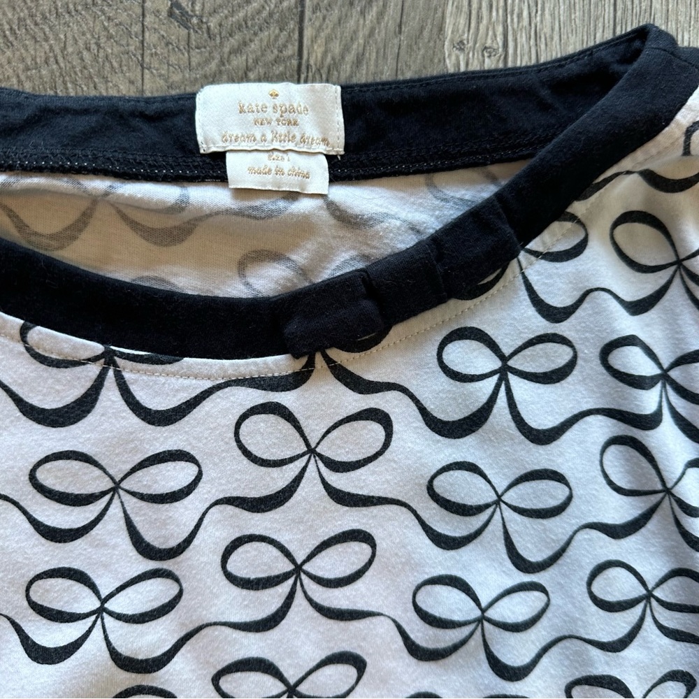 kate spade Black & White Bow-Print Nightshirt - Picture 9 of 11